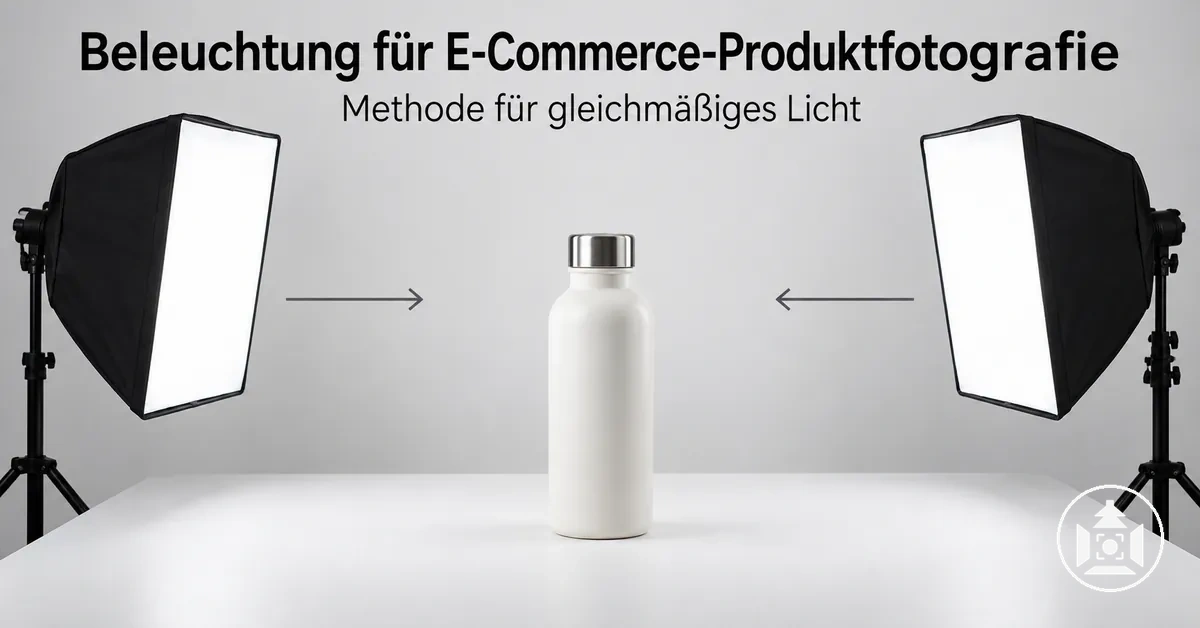 Beleuchtungsaufbau für eine gleichmäßige Ausleuchtung eines E-Commerce-Produkts