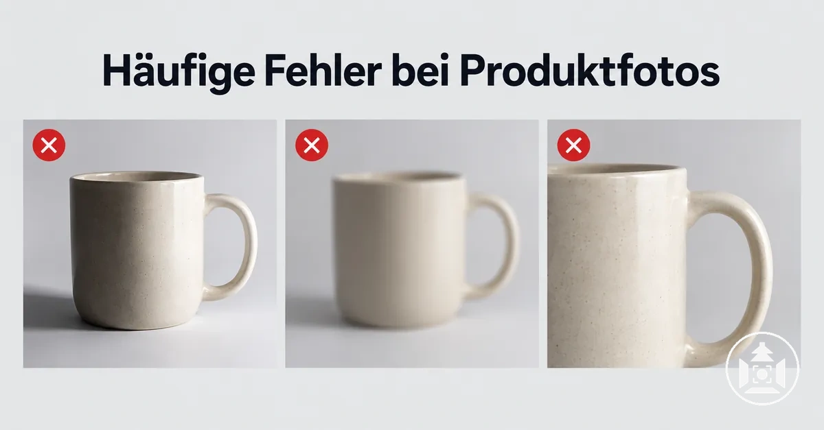 Beispiele für häufige Fehler bei E-Commerce-Produktfotos durch Beleuchtung, Fokus und Bildausschnitt