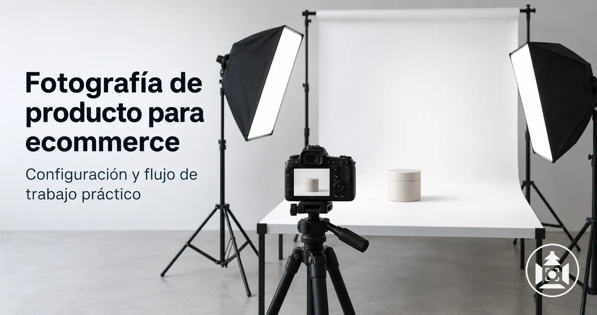 Configuration d’une séance de photographie de produit e-commerce avec appareil photo, éclairage et arrière-plan