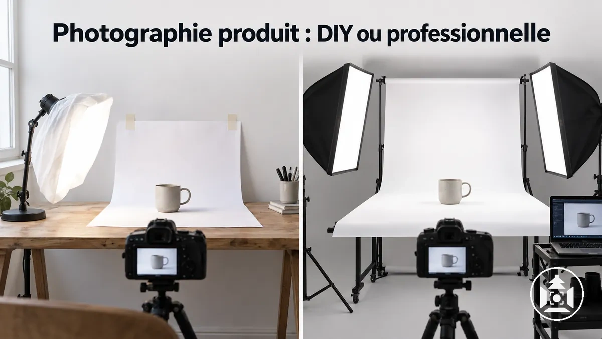 Configuration DIY et configuration professionnelle de photographie de produit e-commerce comparées