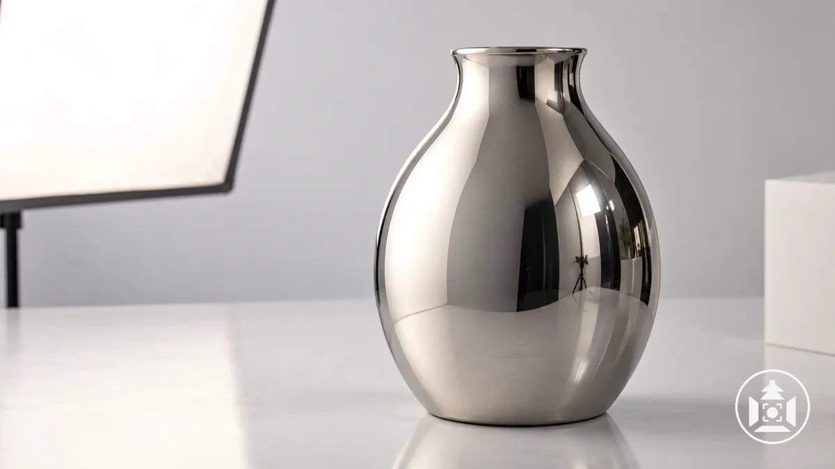 Produit réfléchissant montrant des reflets contrôlés et des reflets gênants