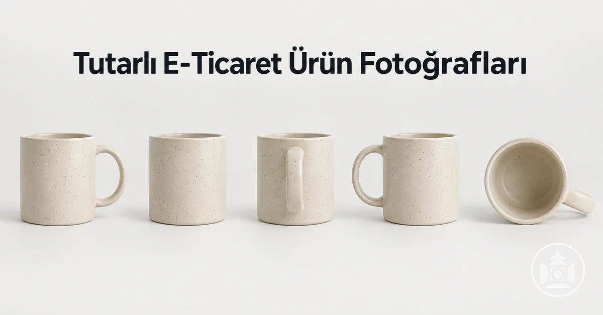 Aynı ışıklandırma, kadraj ve arka planla çekilmiş tutarlı e-ticaret ürün fotoğrafları