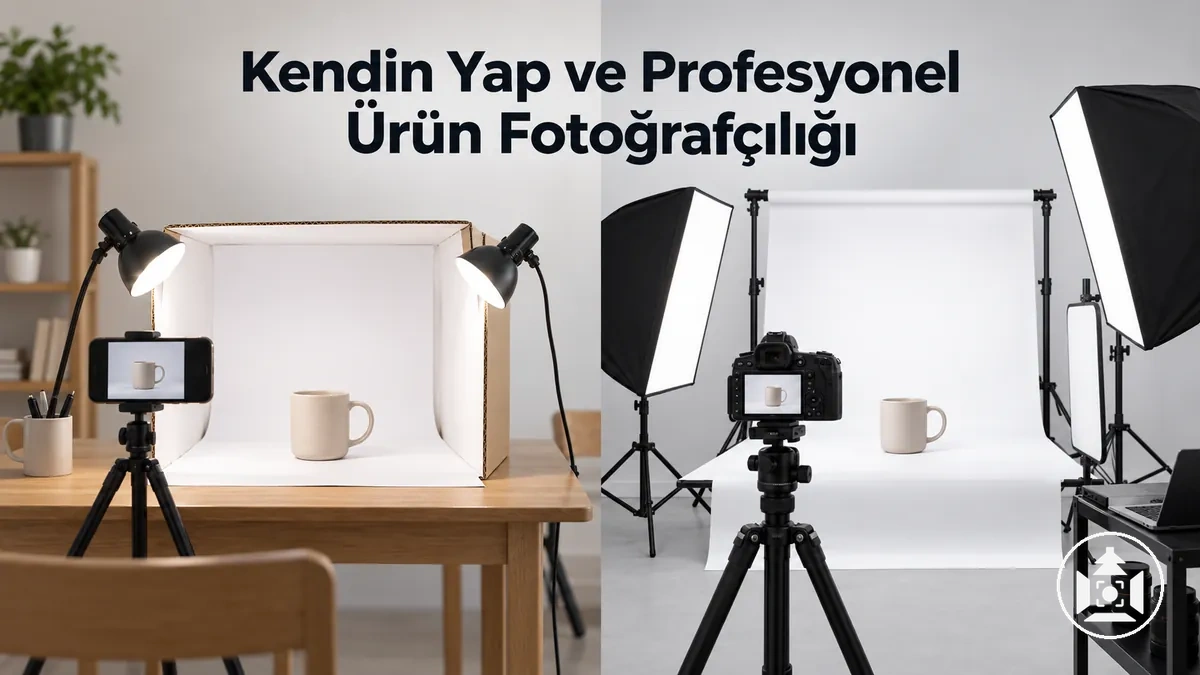 Karşılaştırma için kendin yap ve profesyonel e-ticaret ürün fotoğrafçılığı kurulumları