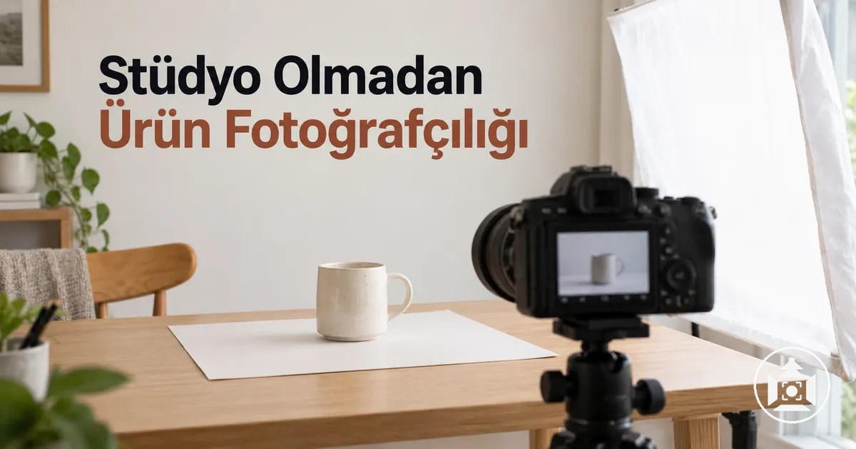 Özel bir stüdyo olmadan evde hazırlanmış e-ticaret ürün fotoğrafçılığı kurulumu